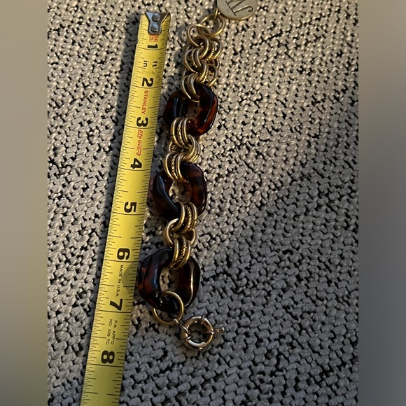 JOHN WIND Gold and Tortoise Link Bracelet JW Modern Vintage - Picture 4 of 11